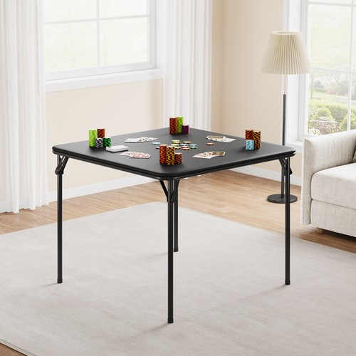 Square folding card table - folding, 37.7